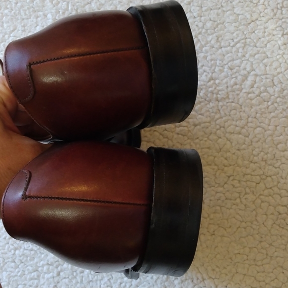 Brown Leather Oxford Cap Toe Shoes (Made in England) US 9.5 - Picture 5 of 6